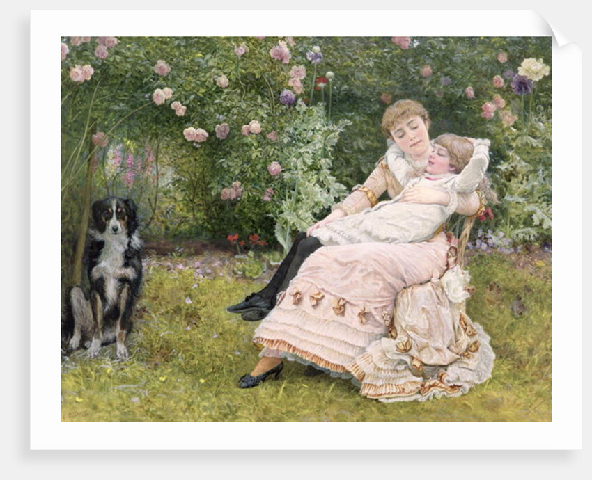 A rest in the garden, 1900 by Edward Killingworth Johnson