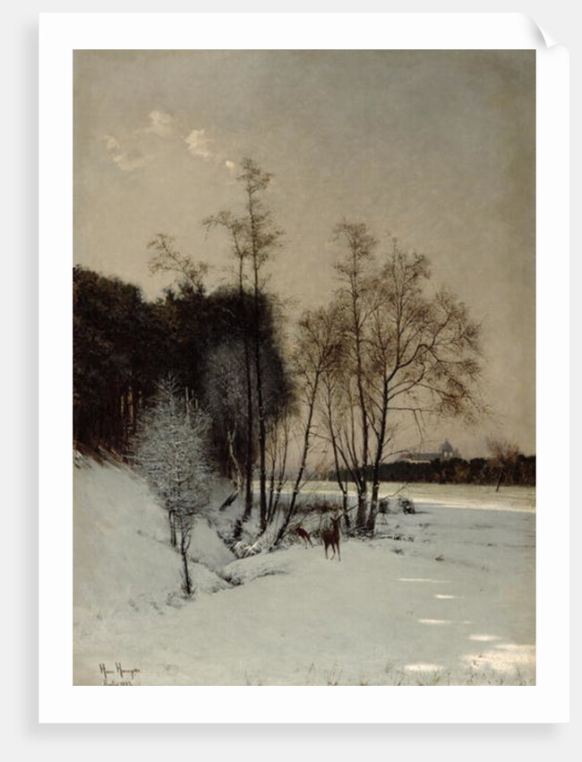 A Winter View in Posen, 1887 by Hans Hampke
