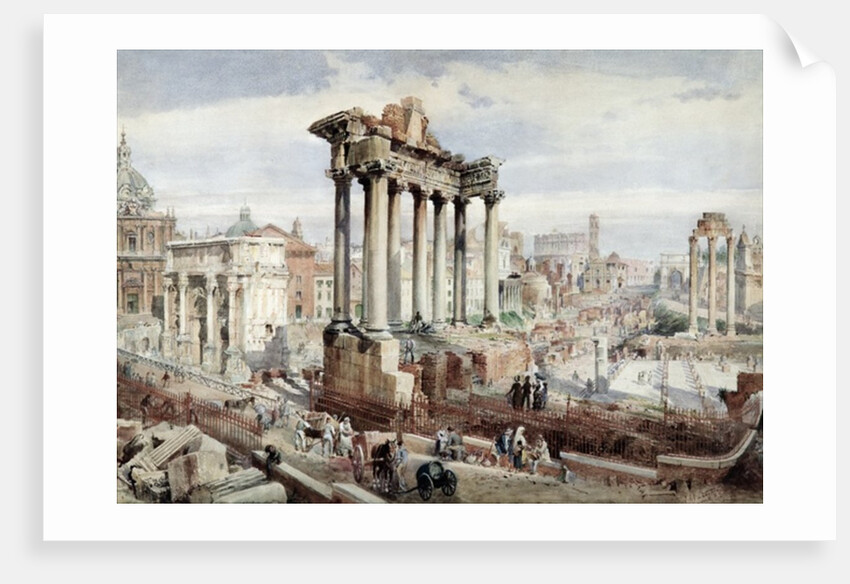 The Forum Romanum, Rome, c.1870 by J. Martin