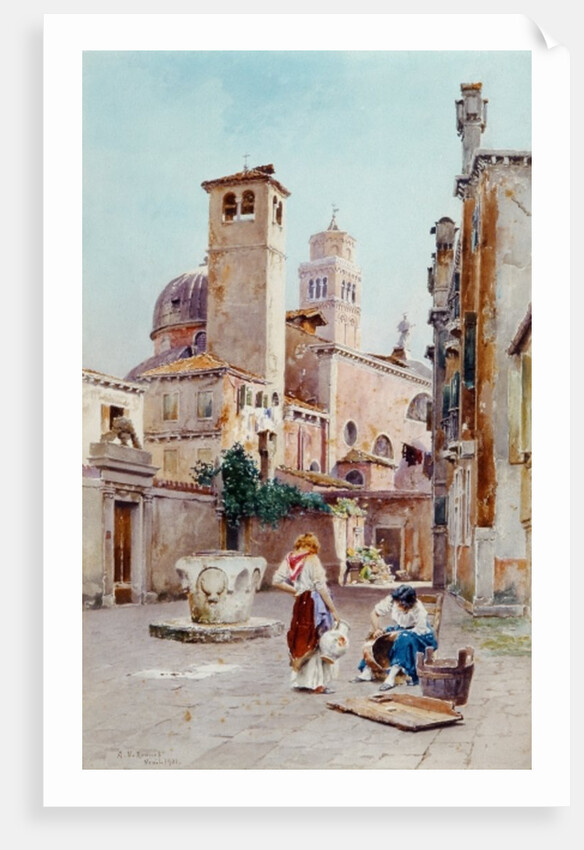 A Piazza in Venice, 1901 by Alexandre Nicolaievitch Roussoff