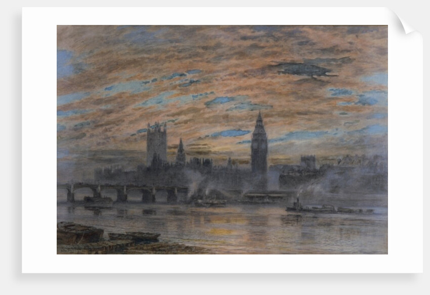 Westminster from the Surrey Bank, 1922 by Joseph Arthur Palliser Severn