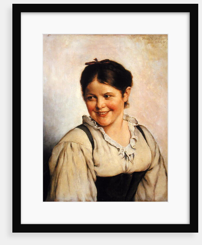 A Country Girl, 1885 by Hans Fechner