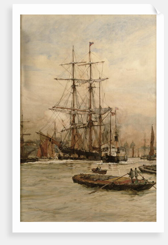 On the Thames below Greenwich, c.1905 by Charles Edward Dixon