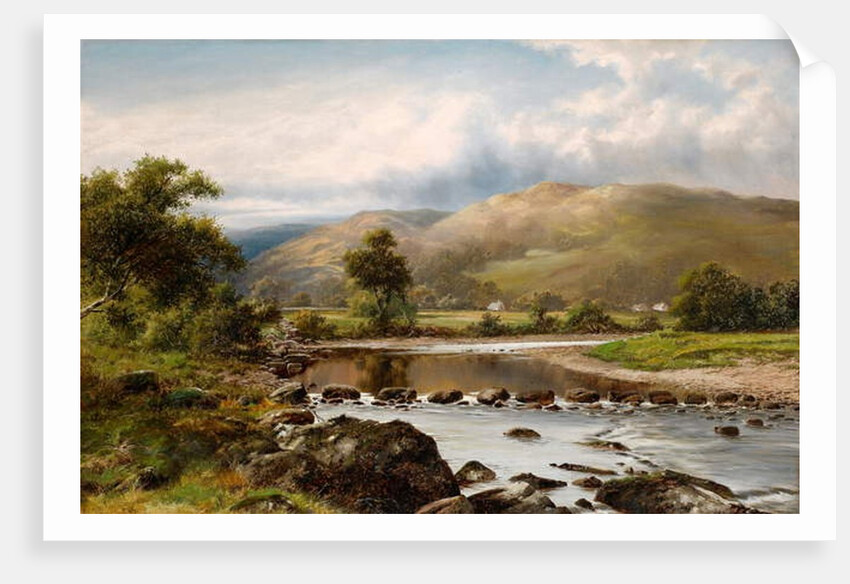 Stepping Stones at Bettws-y-Coed, North Wales by William Henry Mander