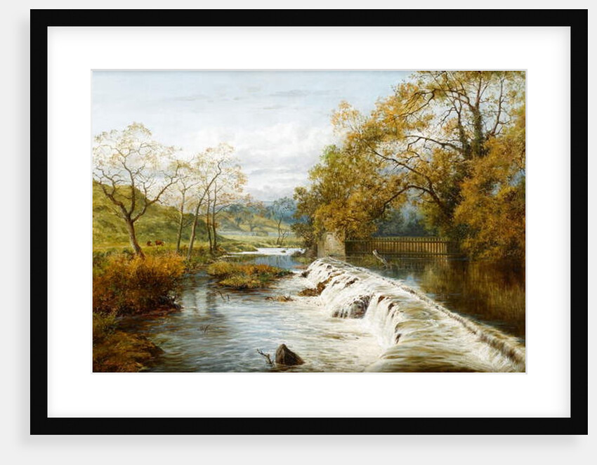 An Overflow Weir by a Mill Pond, c.1880 by English School