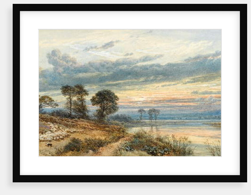 Sunset over the River by Myles Birket Foster