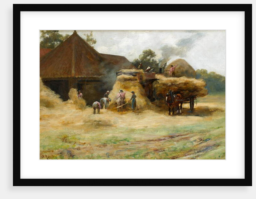 Threshing, a Scottish Farm, 1884 by James Whitelaw Hamilton