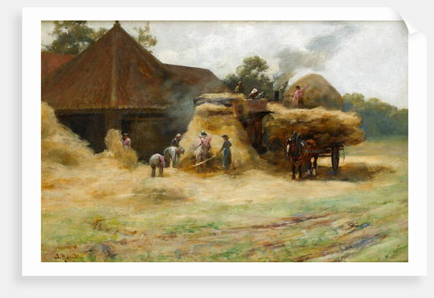 Threshing, a Scottish Farm, 1884 by James Whitelaw Hamilton