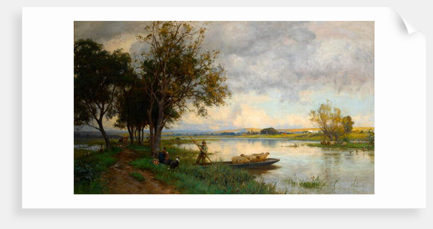 Autumn Floods at Bury, Sussex, c.1897 by Ernest Albert Waterlow