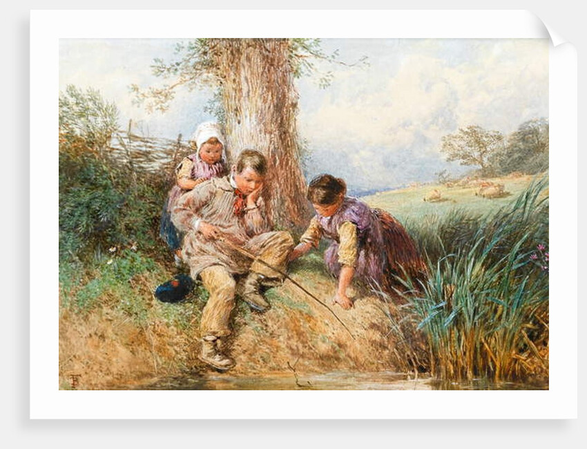 Young Anglers: No Luck Today by Myles Birket Foster