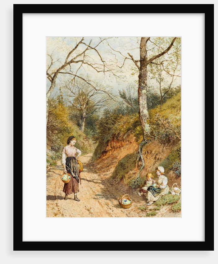 Primrose Gatherers by Myles Birket Foster