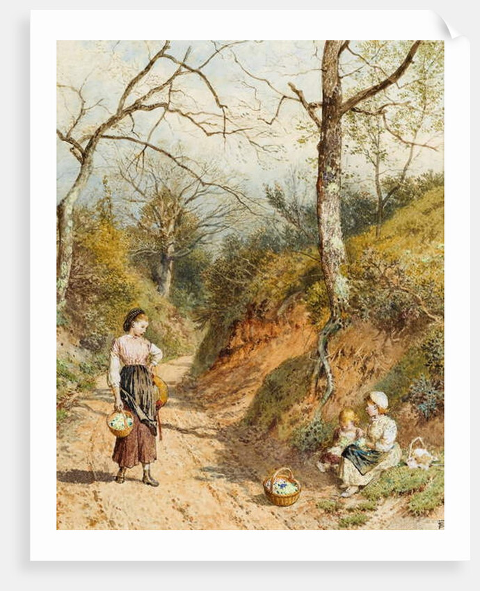 Primrose Gatherers by Myles Birket Foster