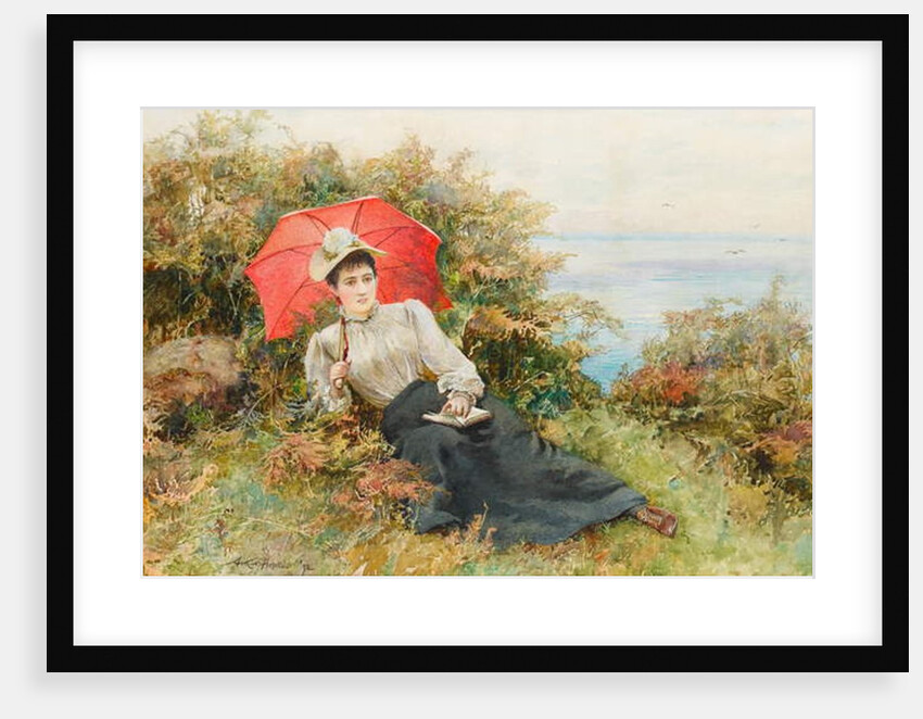 A Quiet Read by the Cliff Path by Arthur Hopkins