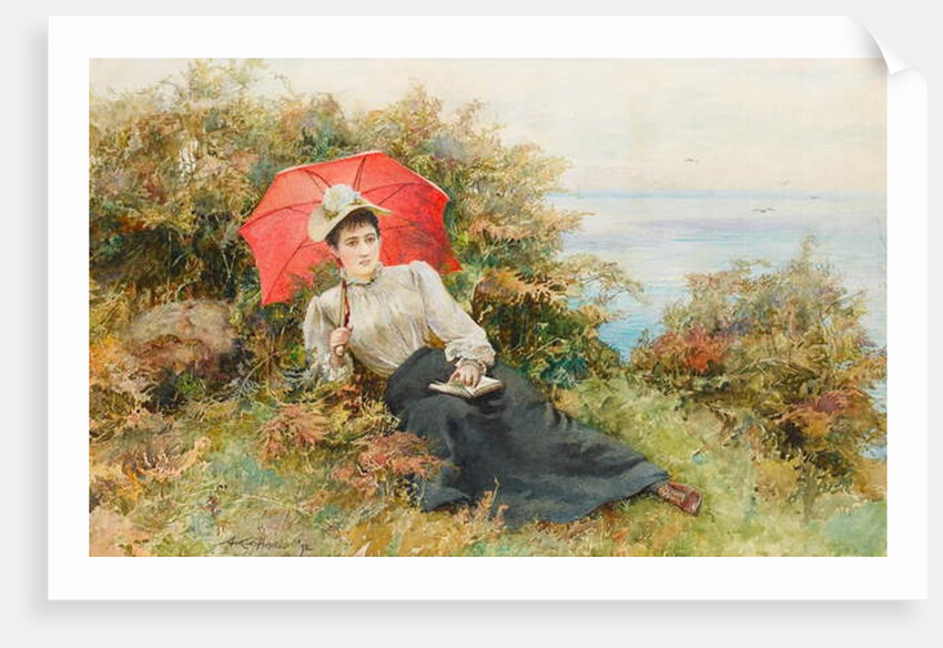 A Quiet Read by the Cliff Path by Arthur Hopkins