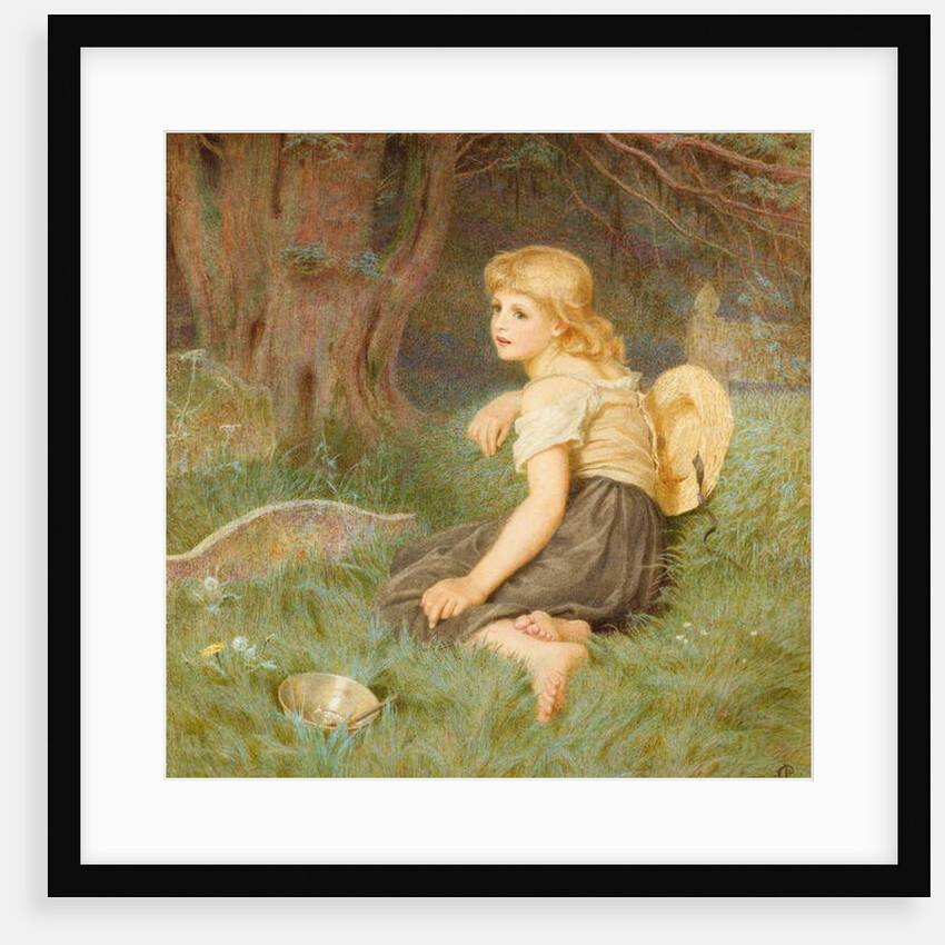 And there upon the ground I sit..., 1878 by Constance Phillott