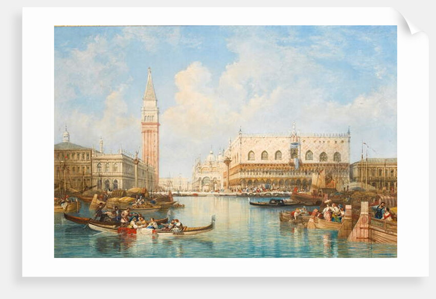 The Doge's Palace and Piazetta from the Lagoon, Venice by William Wyld