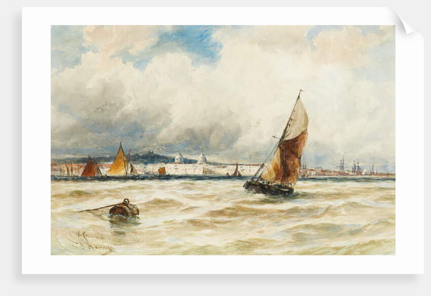 Greenwich Hospital and Naval College from the Thames by Thomas Bush Hardy