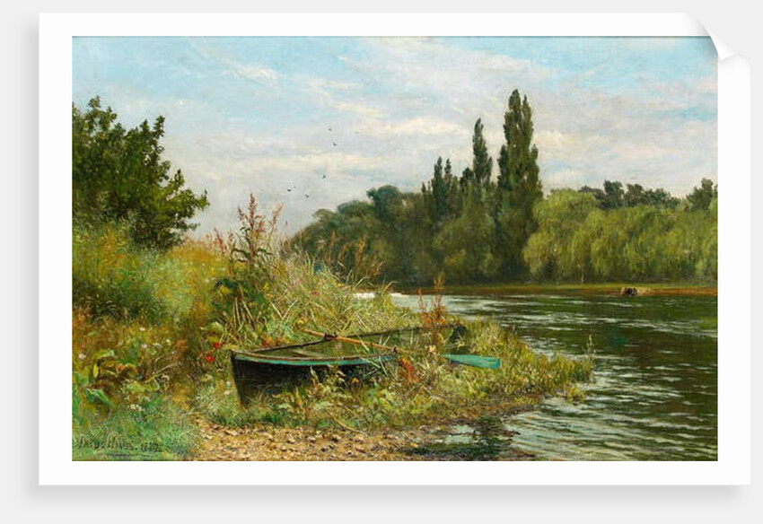 A Quiet Spot on the River Thames, 1882 by Fred Hines
