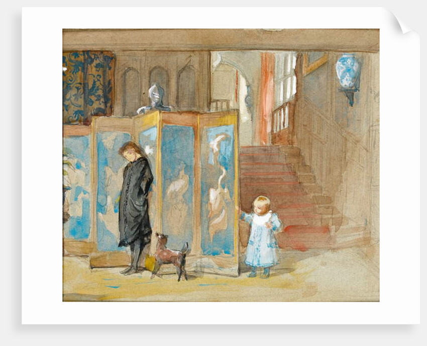 Study for a Portrait of Frederica with Screen, c.1878 by Frederick Goodall