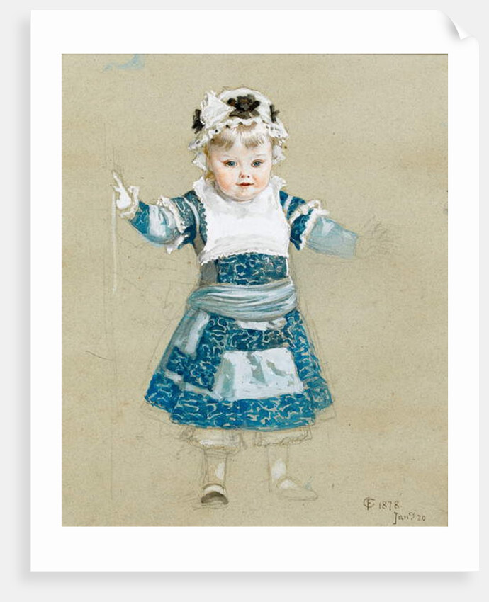 Frederica in her party dress, 1878 by Frederick Goodall