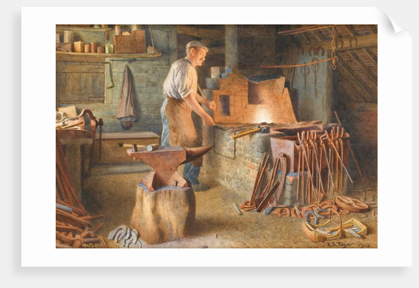 The Village Blacksmith, 1918 by Henry Spernon Tozer