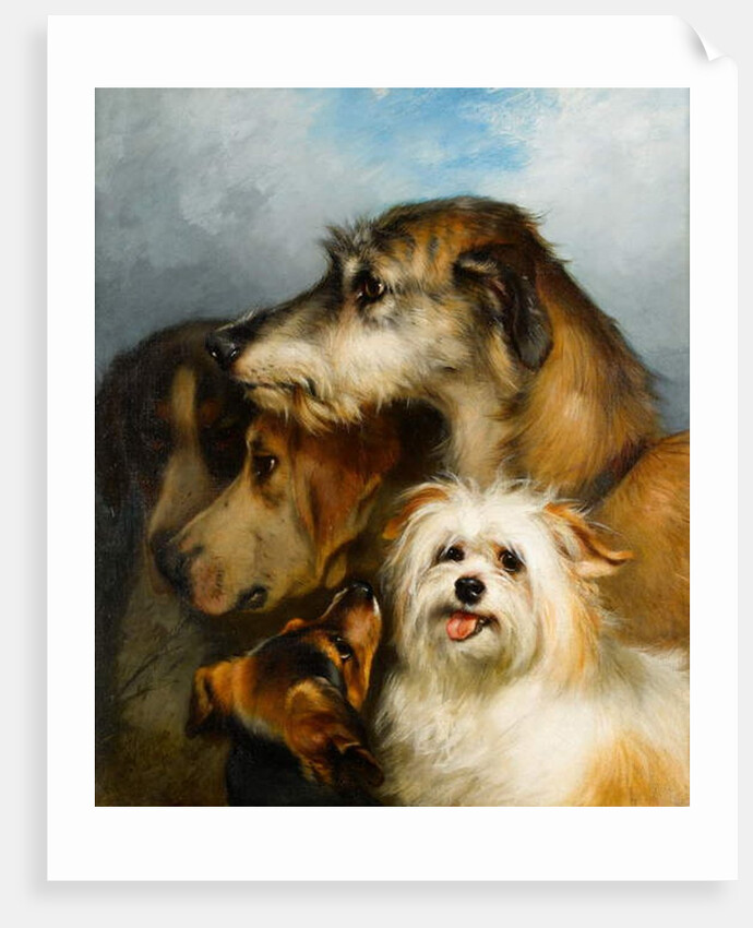 A Wolfhound and Sporting Companions, 1863 by Thomas Earl