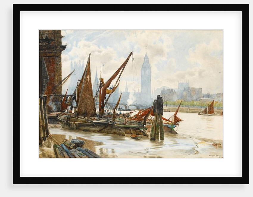 Westminster from the South Bank, 1885 by Herbert Menzies Marshall