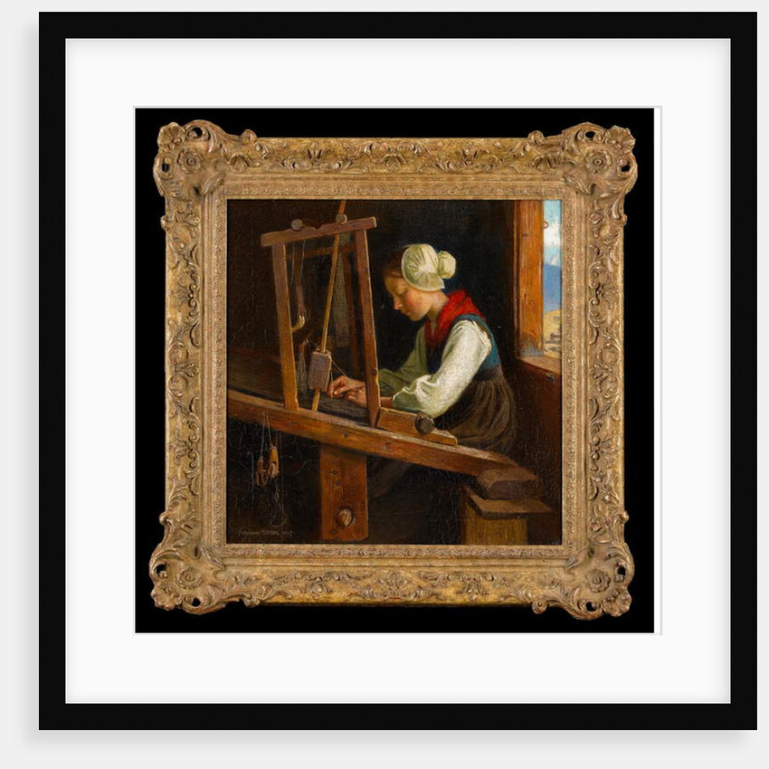 The Weaver: A Cottage Loom in the Austrian Alps, 1917 by Marianne Stokes