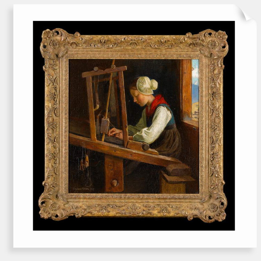 The Weaver: A Cottage Loom in the Austrian Alps, 1917 by Marianne Stokes