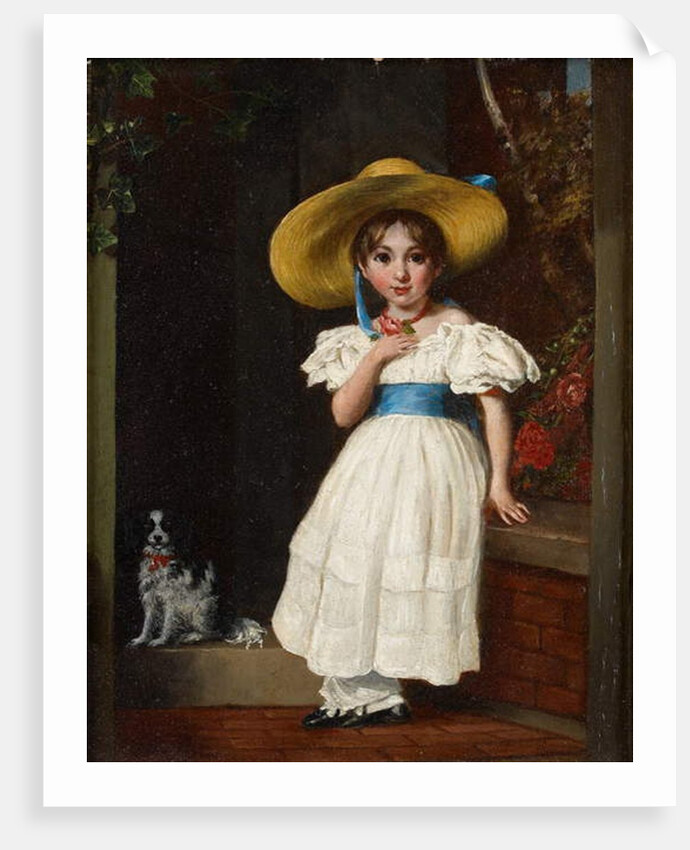 Girl in a Straw Hat, c.1840 by English School