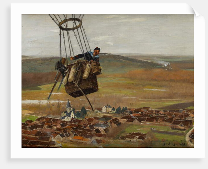 A French Military Balloonist, 1880s by Raoul-Joseph Arus