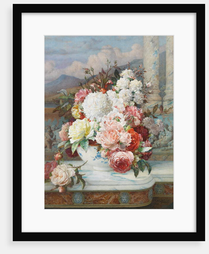 Roses on a Marble Ledge, 1894 by William Jabez Muckley