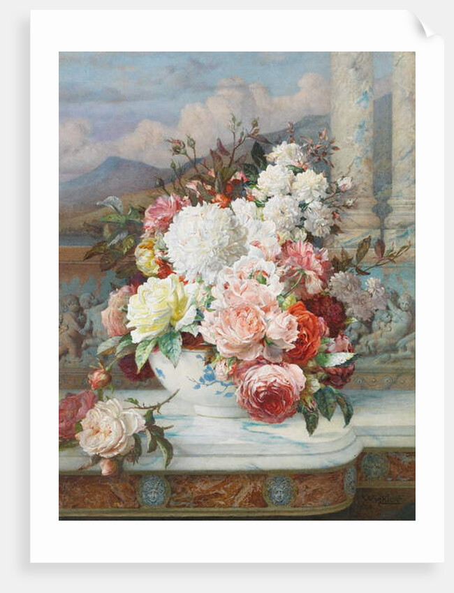 Roses on a Marble Ledge, 1894 by William Jabez Muckley