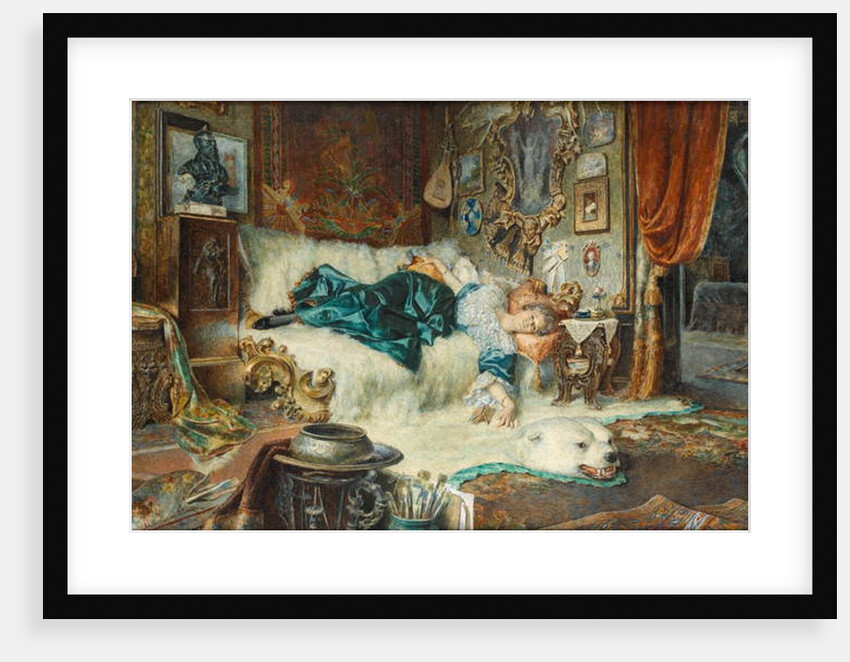 A Flirtatious Model in my Studio by Artruro M. Calvin