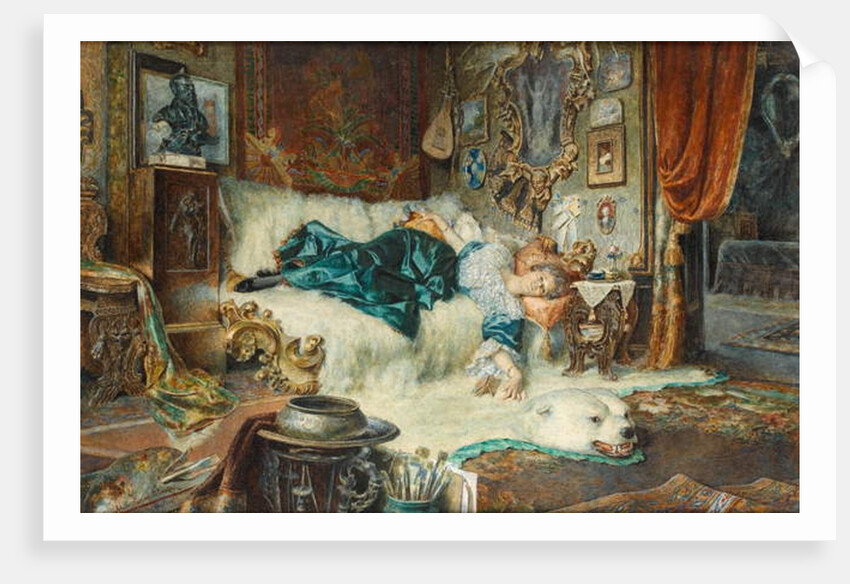 A Flirtatious Model in my Studio by Artruro M. Calvin