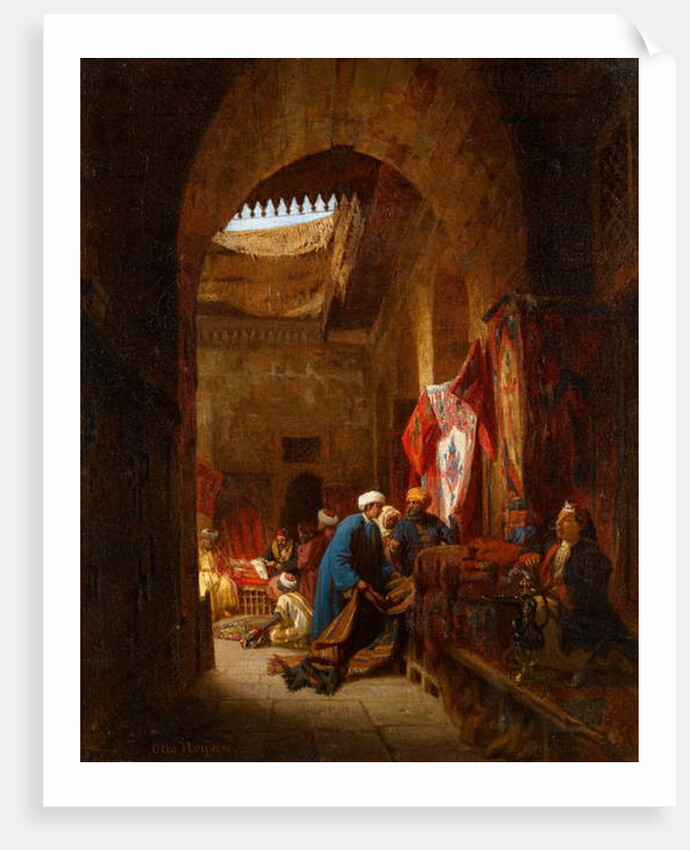 The Carpet Bazaar, Cairo by Otto Johann Heinrich Heyden