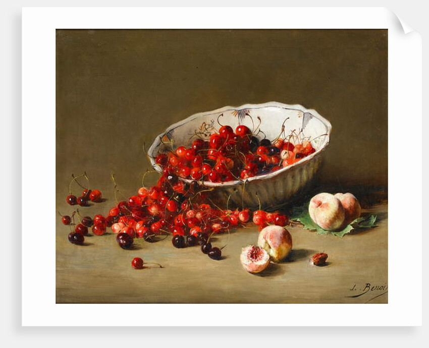 A Bowl of Cherries, c.1900 by Leon-Alfred Benoit