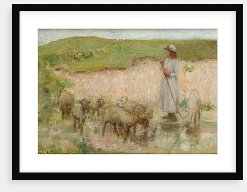 A Study for 'Sheep Pool on the South Downs' by William Edward Stott
