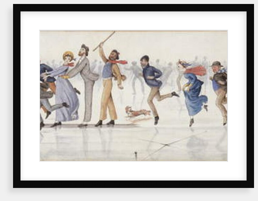 Winter Fun! A slide on Duddington Loch near Edinburgh by Charles Altamont Doyle