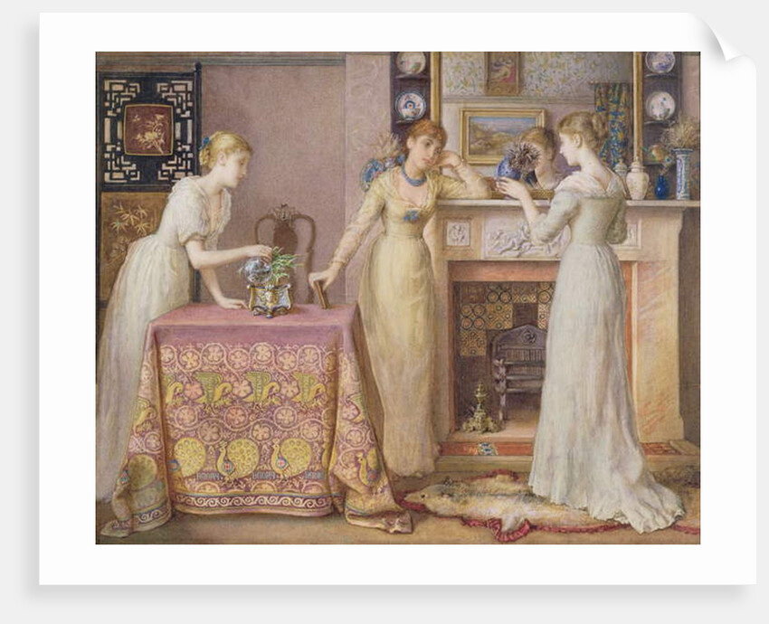 Three Sisters, an Arts & Crafts Aesthetic Interior, 1877 by Gustavus Arthur Bouvier