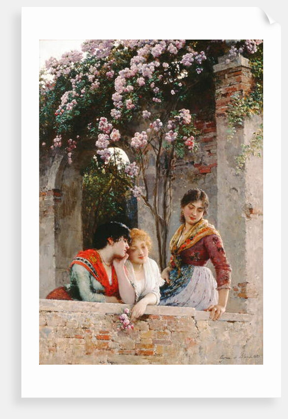 On the Terrace by Eugen von Blaas