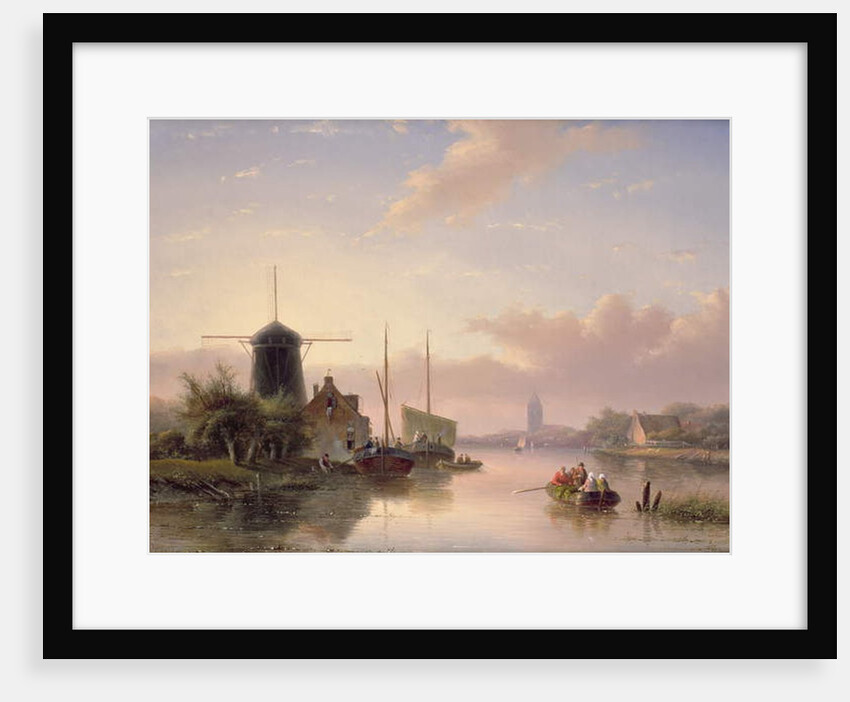 Summer Landscape at Sunset, 1858 by Jacob Jan Coenraad Spohler