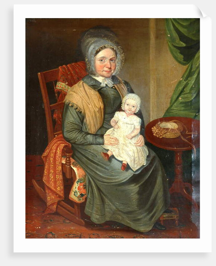 Sarah Barrett with a Child by English School