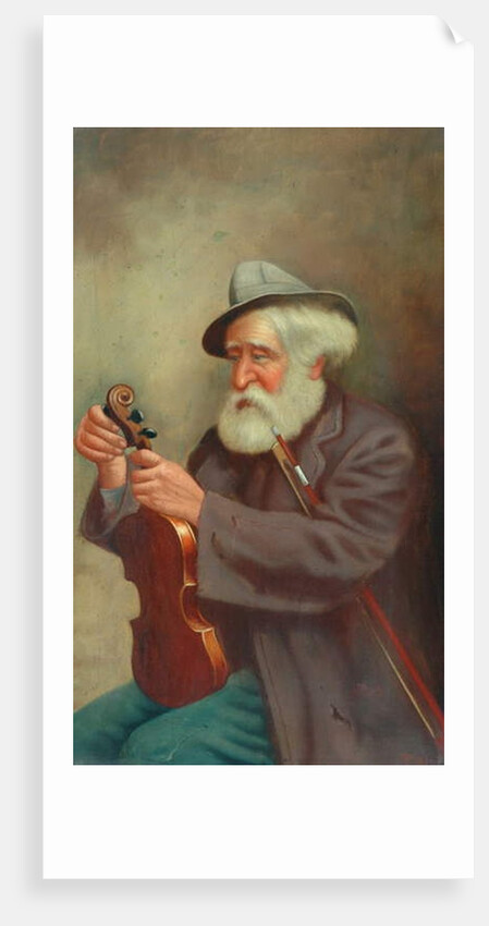 Old Man with a Violin by T. Clare