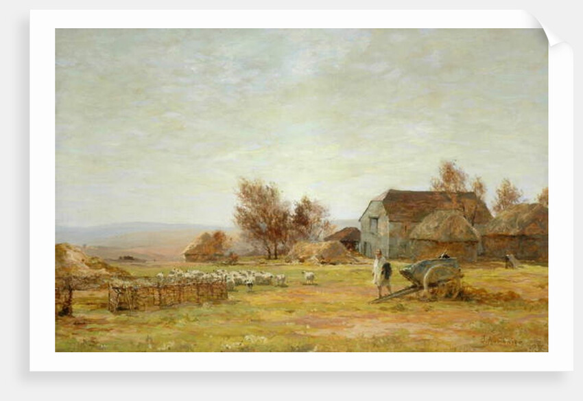 A Sheep Farm on the South Downs, 1906 by James Aumonier
