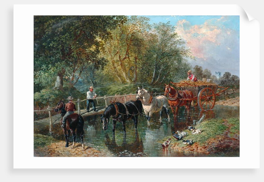 Crossing the Stream by John Frederick Herring Jnr