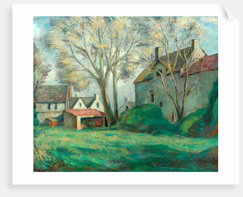 A Cotswold Farm, 1924 by Alfred Thornton