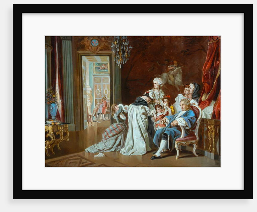 Louis XVI and the Royal Family at the Fall of Versailles, 1878 by J. Eckel