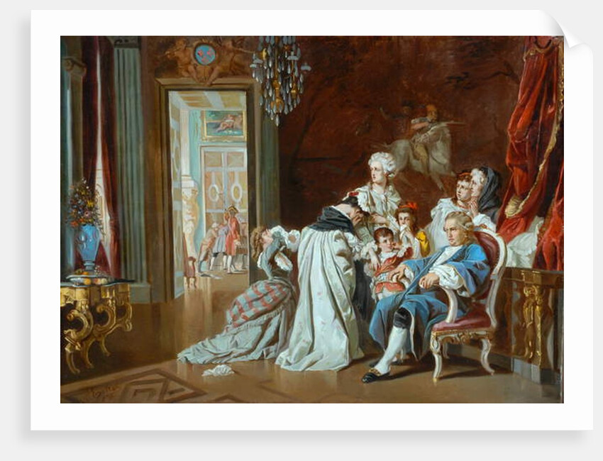 Louis XVI and the Royal Family at the Fall of Versailles, 1878 by J. Eckel