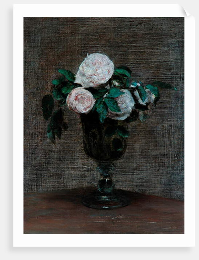 Study of Roses, 1872 by Ignace Henri Jean Fantin-Latour